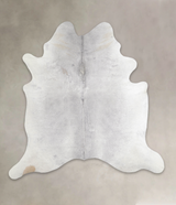 Medium Grey X-Large Brazilian Cowhide Rug 7'0"H x 6'10"W #A25841 by Hudson Hides