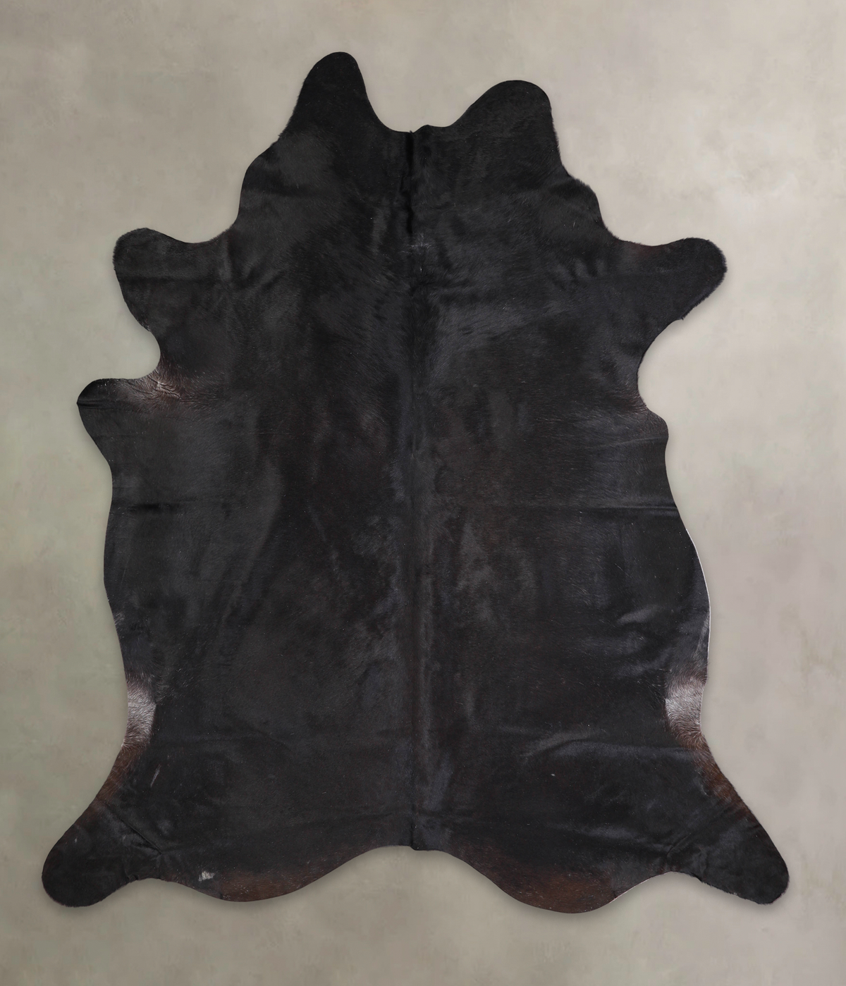 Solid Black Cowhide Rug #A25859