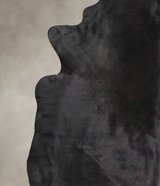 Solid Black XX-Large Brazilian Cowhide Rug 7'6"H x 6'9"W #A25863 by Hudson Hides