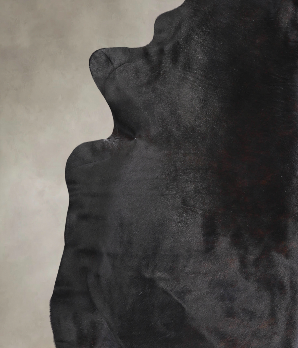 Solid Black Cowhide Rug #A25863