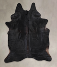 Solid Black X-Large Brazilian Cowhide Rug 7'4"H x 5'9"W #A25872 by Hudson Hides