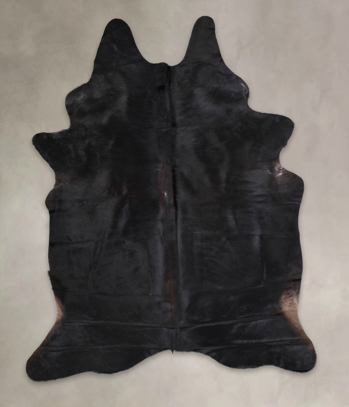 Solid Black Cowhide Rug #A25872
