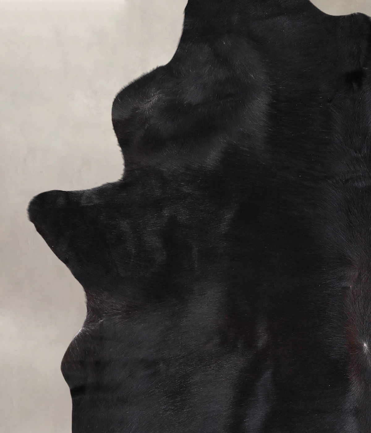 Solid Black Cowhide Rug #A25872