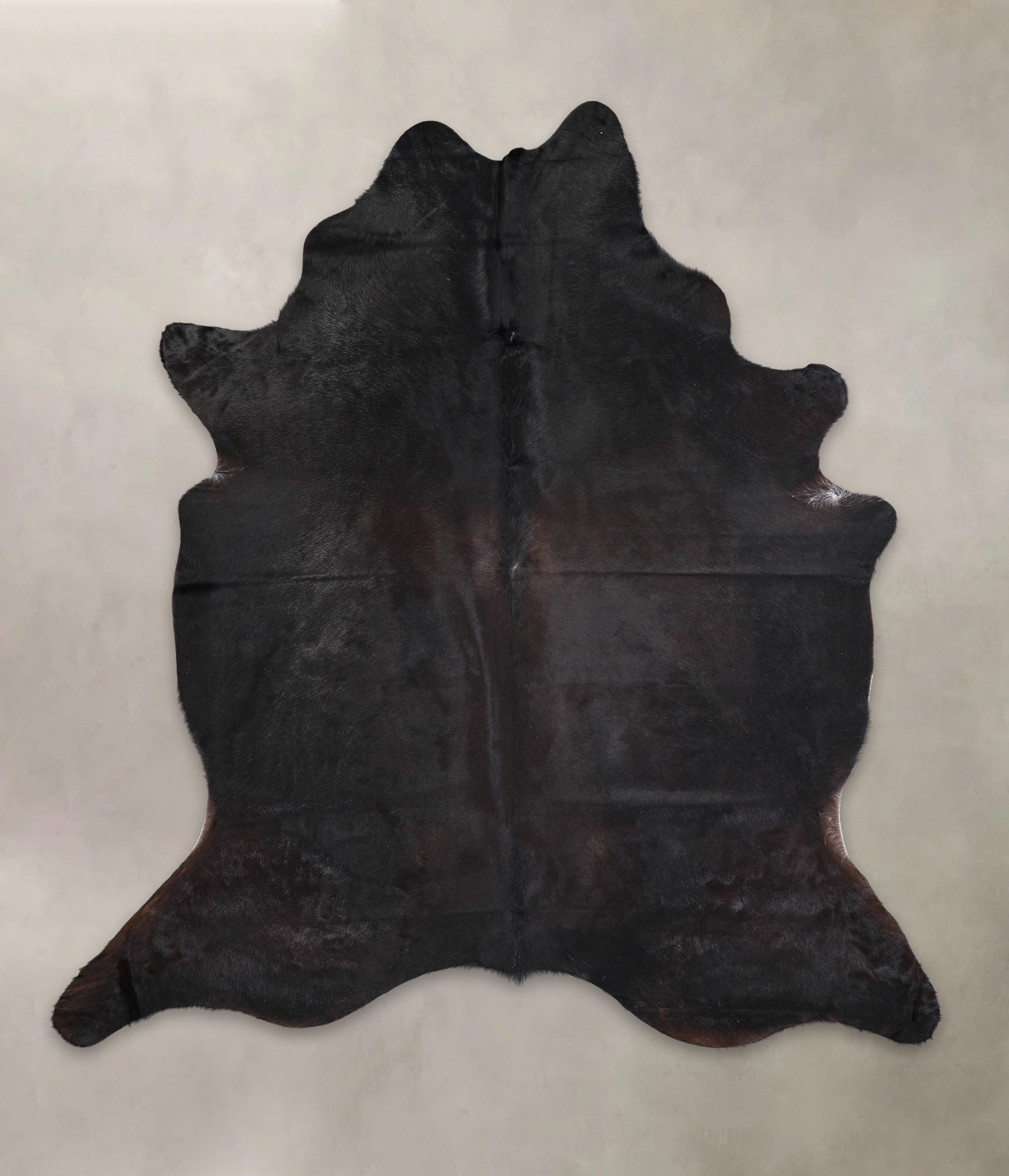 Solid Black Cowhide Rug #A25876