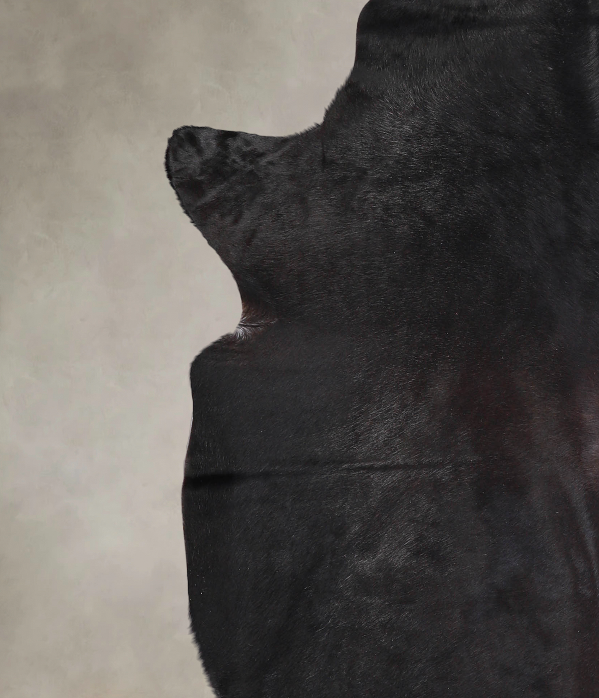 Solid Black X-Large Brazilian Cowhide Rug 7'3"H x 6'9"W #A25876 by Hudson Hides