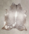 Grey With White X-Large Brazilian Cowhide Rug 6'11