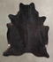 Solid Black X-Large Brazilian Cowhide Rug 7'6