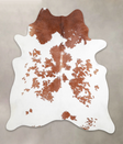 Brown and White Large Brazilian Cowhide Rug 6'8"H x 5'9"W #A25942 by Hudson Hides