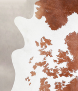 Brown and White Large Brazilian Cowhide Rug 6'8"H x 5'9"W #A25942 by Hudson Hides