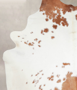 Brown and White X-Large Brazilian Cowhide Rug 7'6"H x 6'5"W #A25955 by Hudson Hides