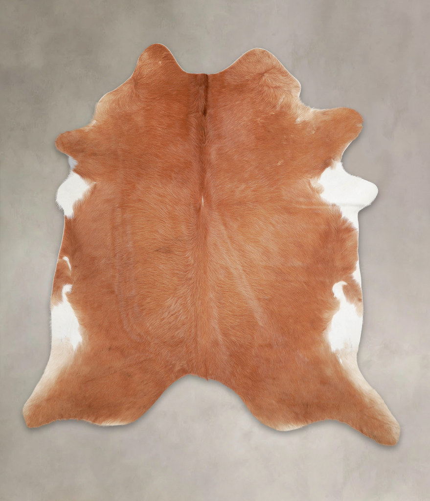 Solid Brown X-Large Brazilian Cowhide Rug 7'0"H x 6'6"W #A25988 by Hudson Hides