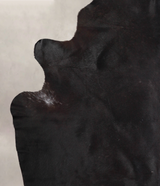 Solid Black X-Large Brazilian Cowhide Rug 6'10"H x 5'10"W #A26000 by Hudson Hides