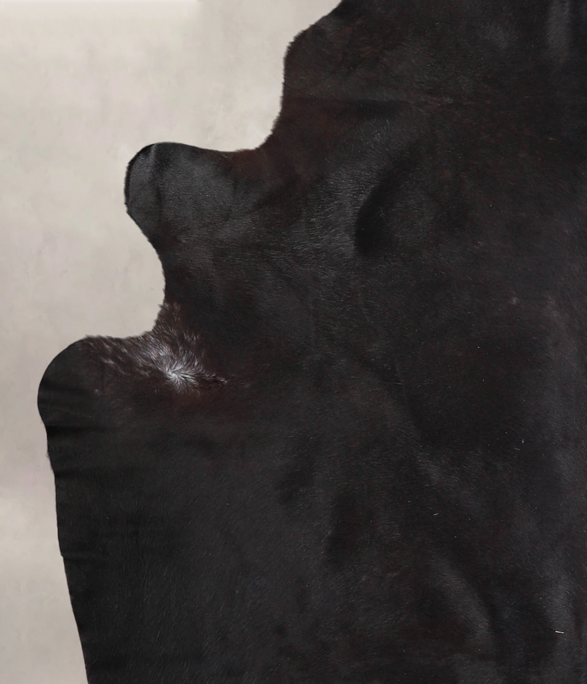 Solid Black Cowhide Rug #A26000
