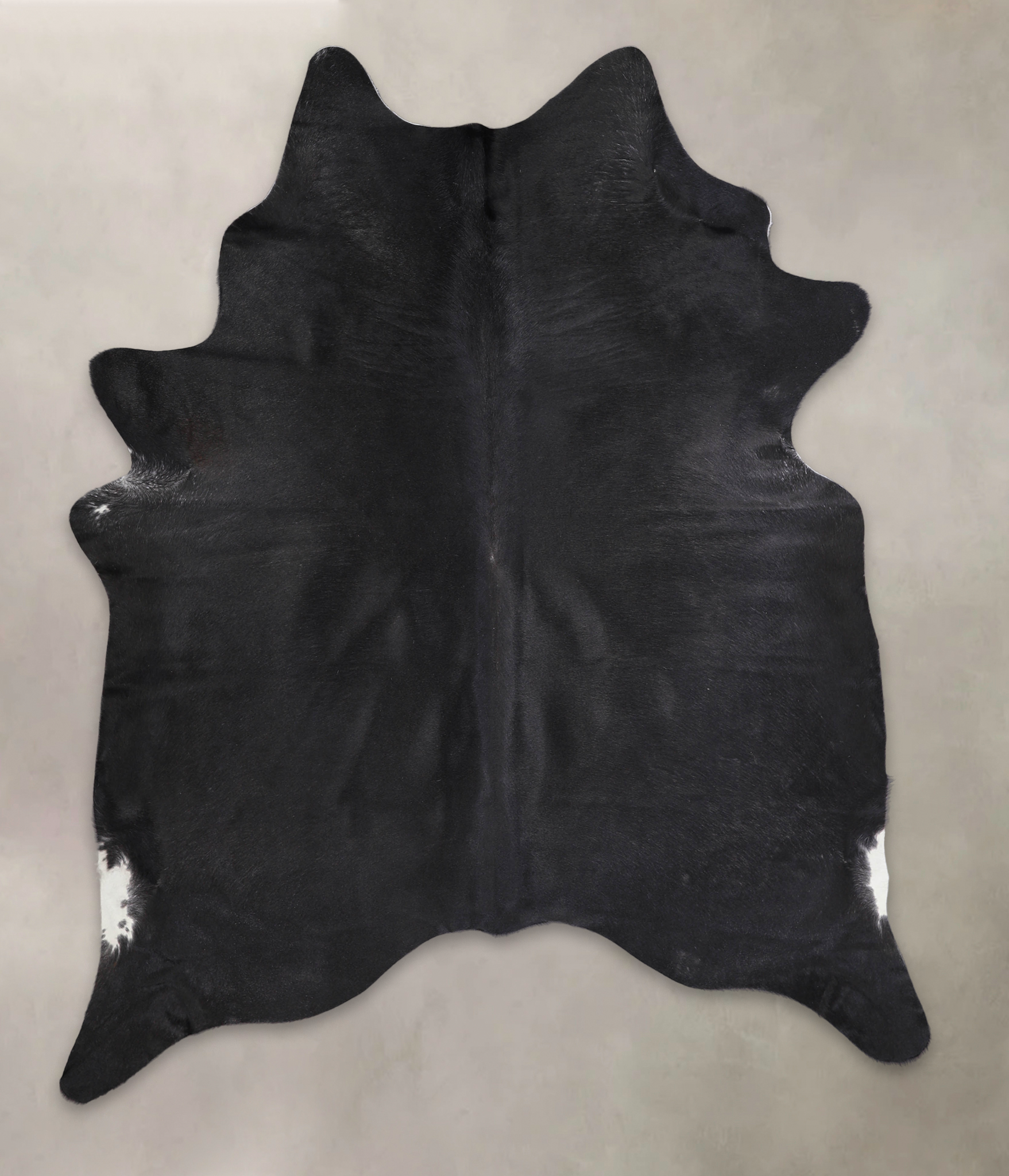 Solid Black Cowhide Rug #A26001