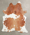 Brown and White X-Large Brazilian Cowhide Rug 7'0