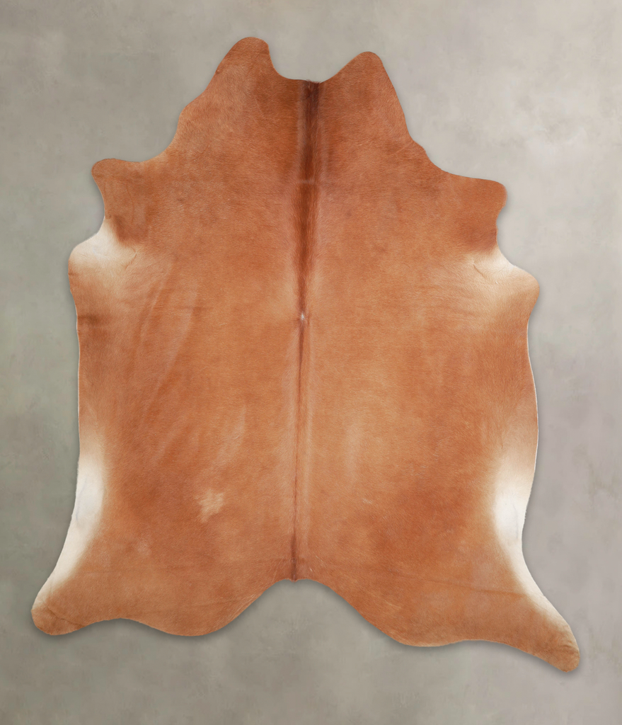 Solid Brown XX-Large Brazilian Cowhide Rug 8'0"H x 6'10"W #A26112 by Hudson Hides