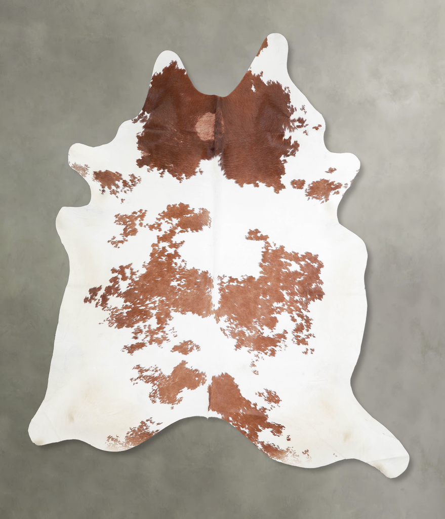 Brown and White X-Large Brazilian Cowhide Rug 7'4"H x 6'7"W #A26224 by Hudson Hides