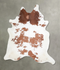 Brown and White X-Large Brazilian Cowhide Rug 7'4