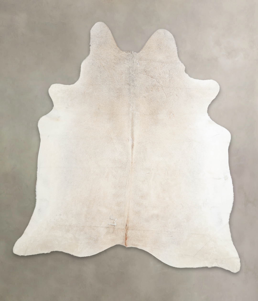 Ivory with Beige XX-Large Brazilian Cowhide Rug 7'5"H x 6'8"W #A26237 