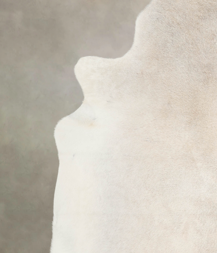 Ivory with Beige XX-Large Brazilian Cowhide Rug 7'5"H x 6'8"W #A26237 by Hudson Hides