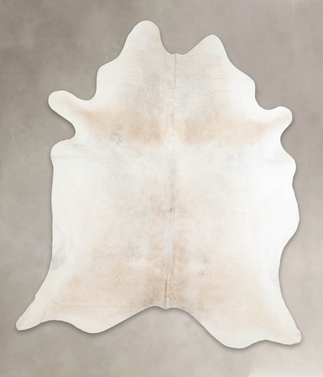 Ivory with Beige XX-Large Brazilian Cowhide Rug 7'7"H x 6'7"W #A26265 