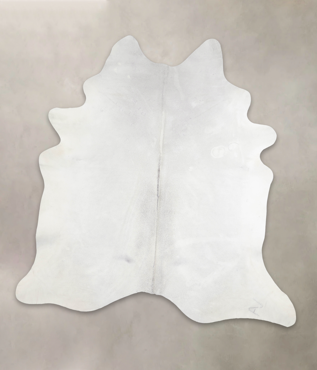 Light Grey X-Large Brazilian Cowhide Rug 7'1"H x 6'9"W #A26285 by Huds
