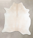 Ivory with Beige XX-Large Brazilian Cowhide Rug 7'8"H x 6'8"W #A26295 by Hudson Hides