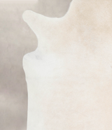Ivory with Beige XX-Large Brazilian Cowhide Rug 7'8"H x 6'8"W #A26295 by Hudson Hides