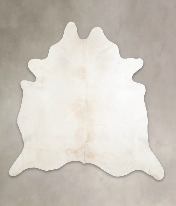 Ivory with Beige XX-Large Brazilian Cowhide Rug 7'9"H x 7'6"W #A26345 by Hudson Hides