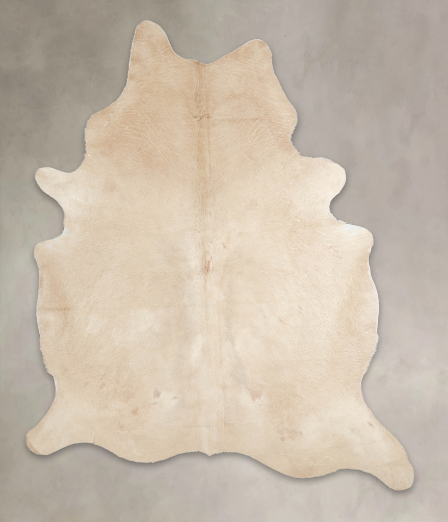 Champagne X-Large Brazilian Cowhide Rug 7'7"H x 6'2"W #A26368 by Hudson Hides