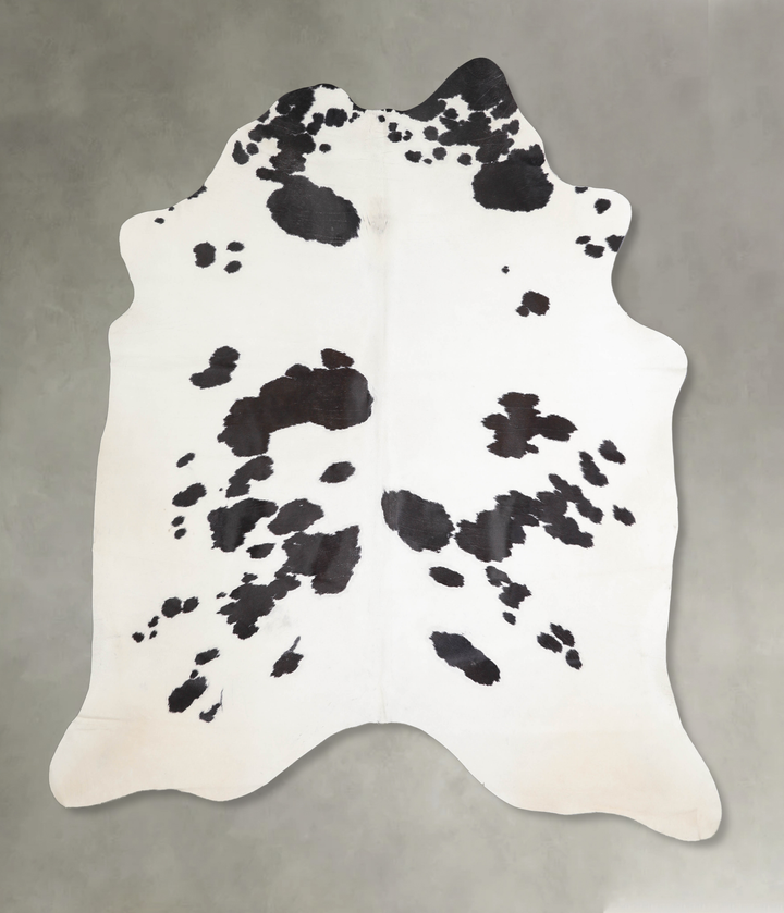 Black and White X-Large Brazilian Cowhide Rug 7'4"H x 6'8"W #A26397 by Hudson Hides