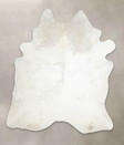Ivory with Beige XX-Large Brazilian Cowhide Rug 8'2"H x 7'1"W #A26470 by Hudson Hides