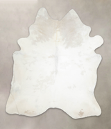 Ivory with Beige XX-Large Brazilian Cowhide Rug 8'2"H x 7'1"W #A26470 by Hudson Hides