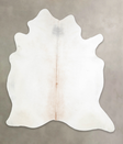 Ivory with Beige X-Large Brazilian Cowhide Rug 7'3"H x 6'4"W #A26471 by Hudson Hides