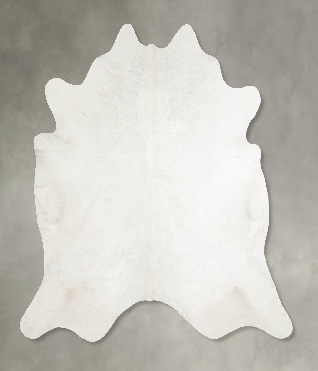 Solid White XX-Large Brazilian Cowhide Rug 7'4"H x 7'6"W #A26478 by Hu