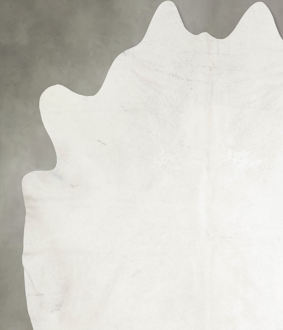 Solid White XX-Large Brazilian Cowhide Rug 7'4"H x 7'6"W #A26478 by Hu