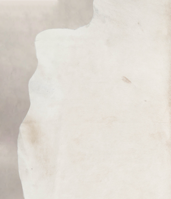 Ivory with Beige XX-Large Brazilian Cowhide Rug 7'9"H x 7'1"W #A26499 by Hudson Hides