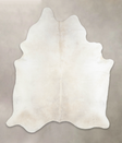 Ivory with Beige XX-Large Brazilian Cowhide Rug 7'9"H x 6'8"W #A26613 by Hudson Hides