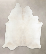 Ivory with Beige XX-Large Brazilian Cowhide Rug 7'9"H x 6'8"W #A26613 by Hudson Hides
