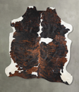 Tricolor X-Large European Cowhide Rug 7'3"H x 6'3"W #A26686 by Hudson Hides