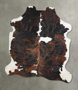 Tricolor X-Large European Cowhide Rug 7'3"H x 6'3"W #A26686 by Hudson Hides