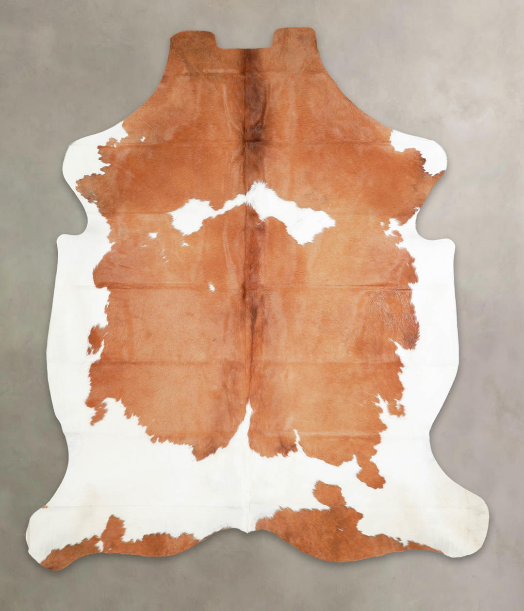 Brown and White XX-Large European Cowhide Rug 7'11"H x 6'8"W #A26748 b