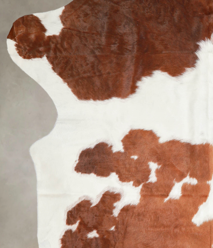 Brown and White X-Large European Cowhide Rug 7'3"H x 6'0"W #A26892 by Hudson Hides