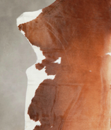 Brown and White X-Large European Cowhide Rug 7'2"H x 6'6"W #A26895 by Hudson Hides