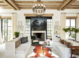 Brown and White X-Large European Cowhide Rug 7'2"H x 6'6"W #A26895 by Hudson Hides