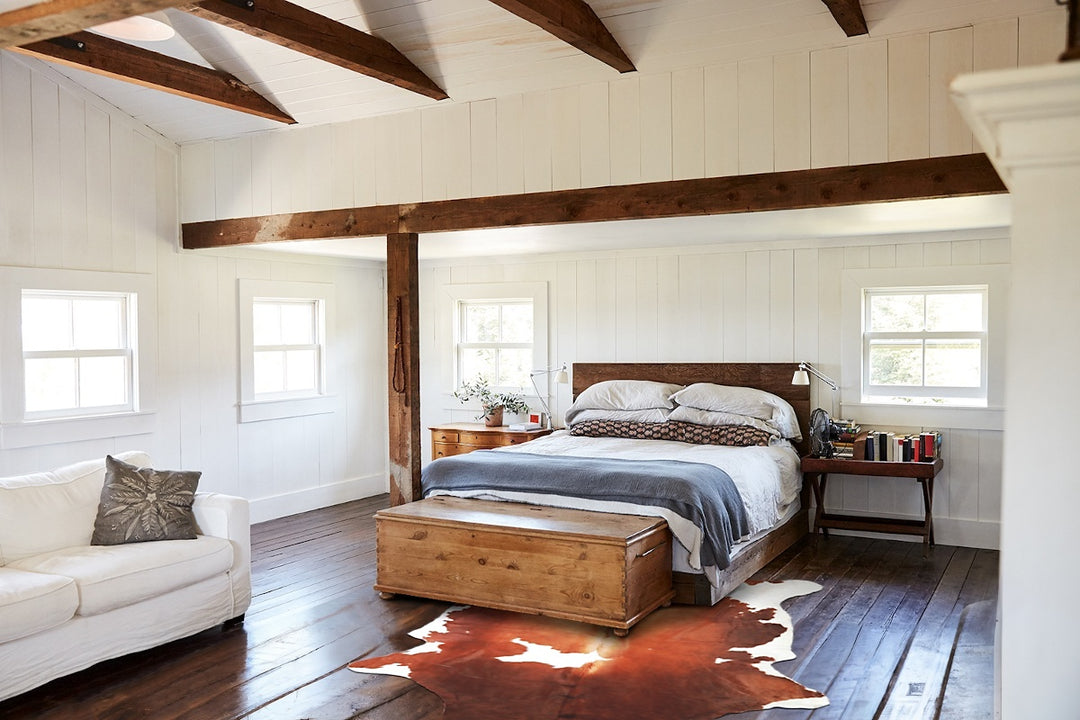 Brown and White X-Large European Cowhide Rug 7'2"H x 6'6"W #A26895 by 