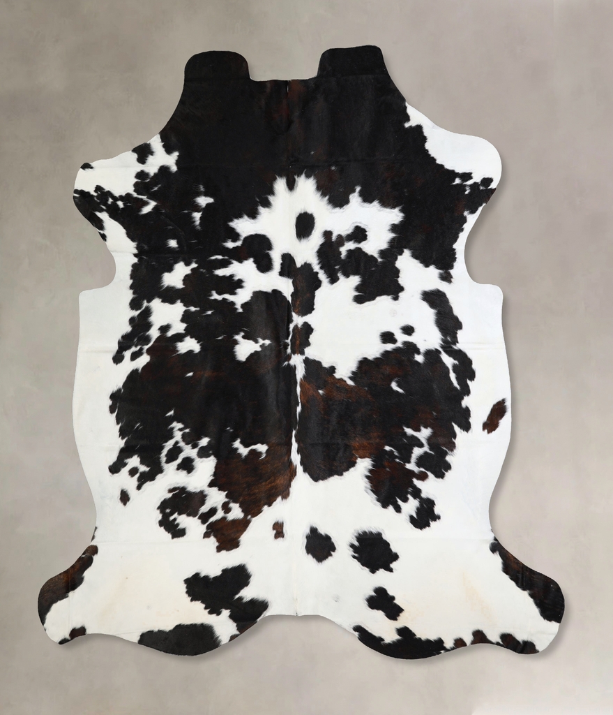 Tricolor X-Large European Cowhide Rug 7'3"H x 6'8"W #A27 by Hudson Hides