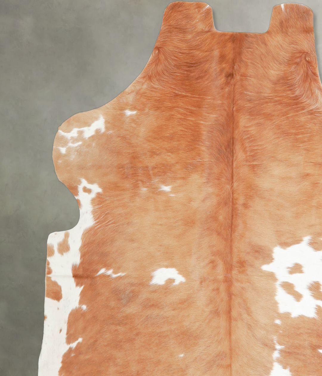 Brown and White Large European Cowhide Rug 6'0"H x 6'0"W #A27042 by Hu