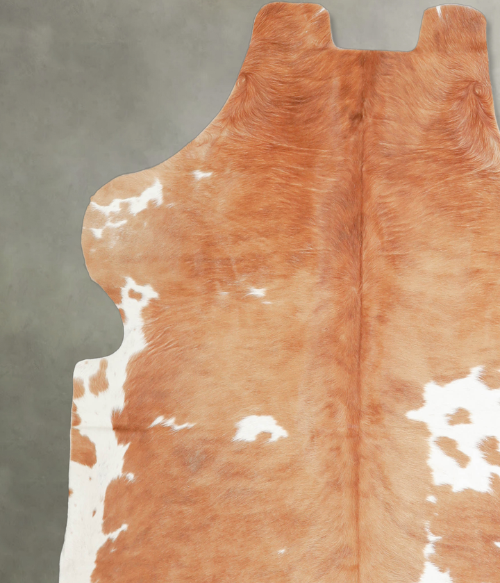 Brown and White Large European Cowhide Rug 6'0"H x 6'0"W #A27042 by Hudson Hides