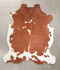Brown and White X-Large European Cowhide Rug 6'11